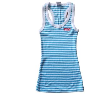 Levi’s Tank Top Vintage Ribbed Shirt Stripes Made in USA No Size Tag